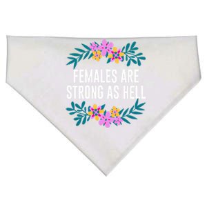 Females Are Strong As Hell Feminist Gender Equality Gift USA-Made Doggie Bandana