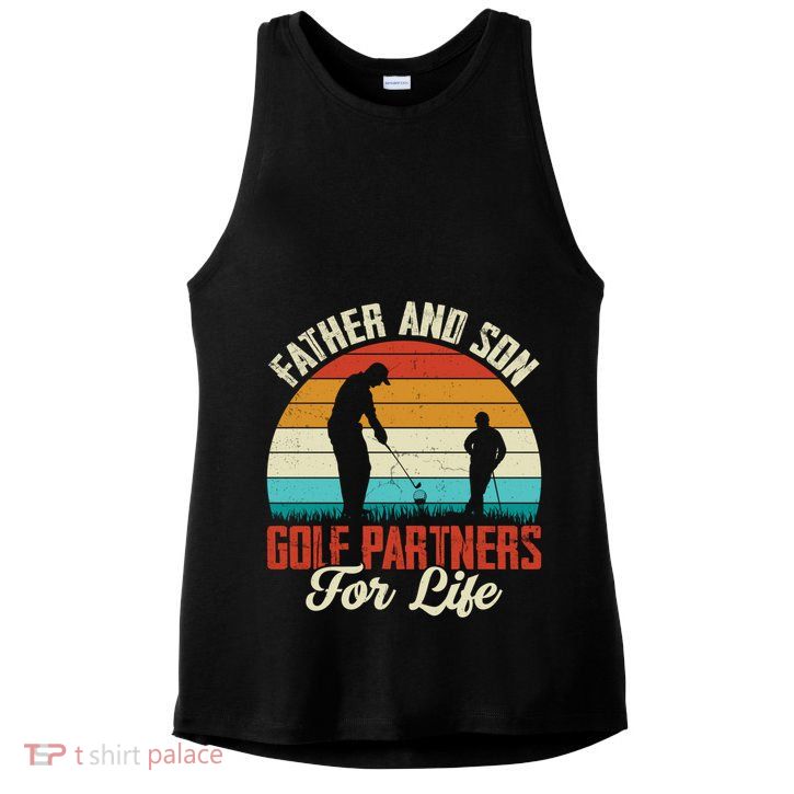 Father And Son Golf Partners For Life Gift Ladies PosiCharge Tri-Blend Wicking Tank
