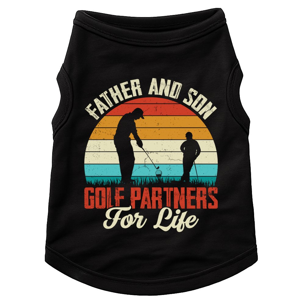 Father And Son Golf Partners For Life Gift Doggie Tank