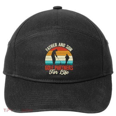 Father And Son Golf Partners For Life Gift 7-Panel Snapback Hat