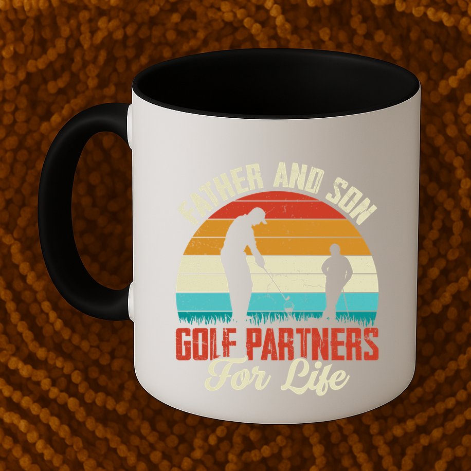 Father And Son Golf Partners For Life Gift Mug