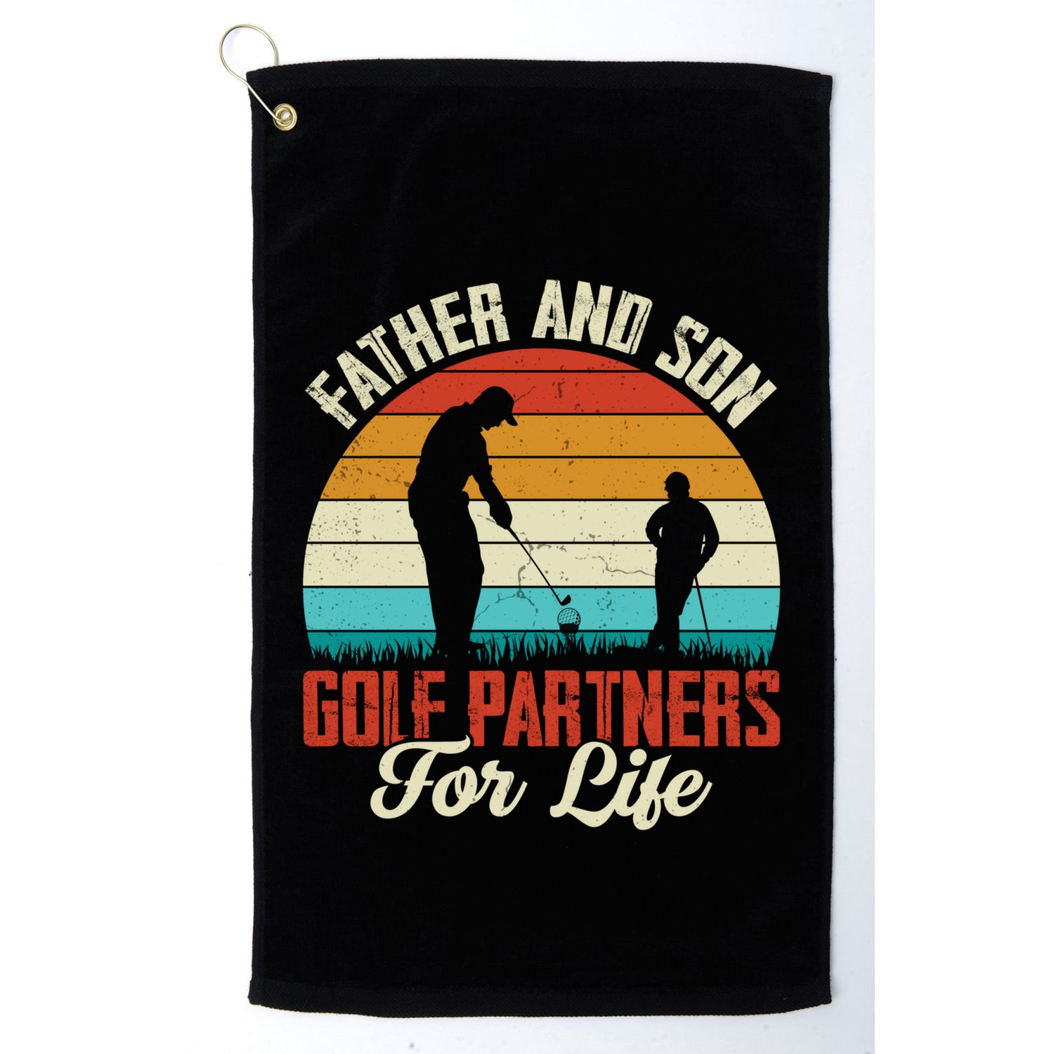 Father And Son Golf Partners For Life Gift Golf Towel