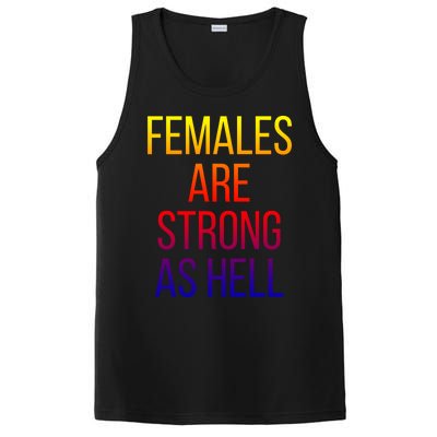 Females Are Strong As Hell Cute Gift PosiCharge Competitor Tank