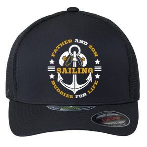 Father And Son Sailing Buddies For Life Gift Flexfit Unipanel Trucker Cap