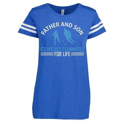 Father And Son Ice Hockey Teammates For Life Enza Ladies Jersey Football T-Shirt