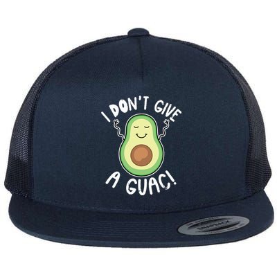 Funny Avocado Shirts I Dont Give A Guac Vegan Flat Bill Trucker Hat