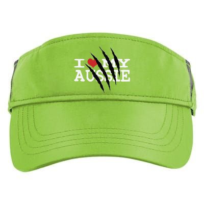 Funny Australian Shepherd I Love My Aussie Funny Aussie Adult Drive Performance Visor