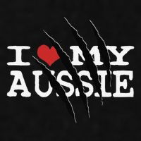 Funny Australian Shepherd I Love My Aussie Funny Aussie Ladies PosiCharge Tri-Blend Wicking Tank