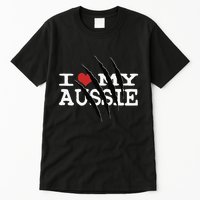 Funny Australian Shepherd I Love My Aussie Funny Aussie Tall T-Shirt