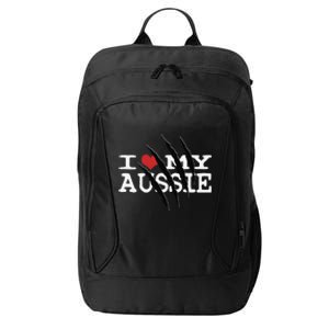 Funny Australian Shepherd I Love My Aussie Funny Aussie City Backpack