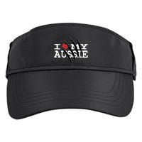Funny Australian Shepherd I Love My Aussie Funny Aussie Adult Drive Performance Visor