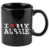 Funny Australian Shepherd I Love My Aussie Funny Aussie 11oz C Handle Ceramic Mug
