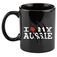 Funny Australian Shepherd I Love My Aussie Funny Aussie 11oz C Handle Ceramic Mug