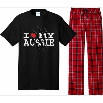 Funny Australian Shepherd I Love My Aussie Funny Aussie Pajama Set