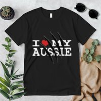 Funny Australian Shepherd I Love My Aussie Funny Aussie Premium T-Shirt
