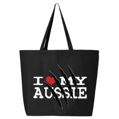 Funny Australian Shepherd I Love My Aussie Funny Aussie 25L Jumbo Tote