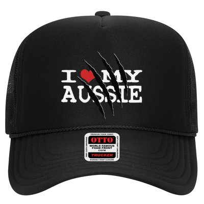 Funny Australian Shepherd I Love My Aussie Funny Aussie Trucker Hat