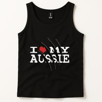 Funny Australian Shepherd I Love My Aussie Funny Aussie Tank Top