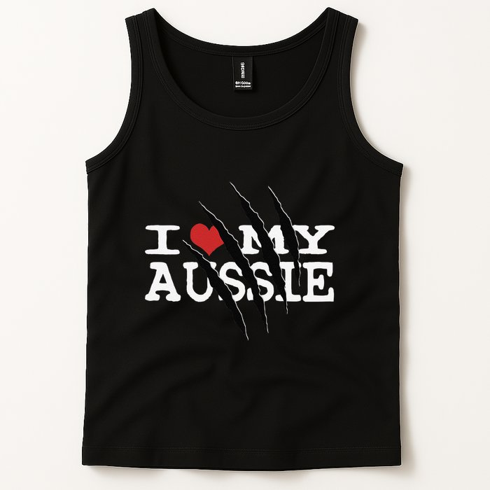 Funny Australian Shepherd I Love My Aussie Funny Aussie Tank Top