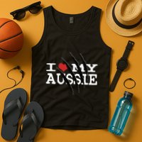Funny Australian Shepherd I Love My Aussie Funny Aussie Tank Top
