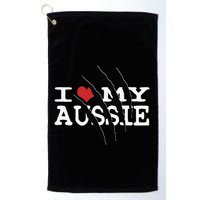 Funny Australian Shepherd I Love My Aussie Funny Aussie Golf Towel