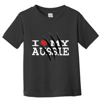 Funny Australian Shepherd I Love My Aussie Funny Aussie Toddler T-Shirt