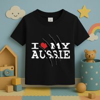 Funny Australian Shepherd I Love My Aussie Funny Aussie Toddler T-Shirt