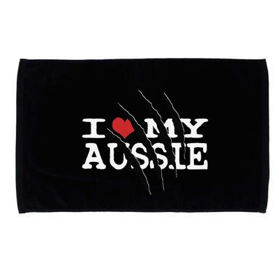 Funny Australian Shepherd I Love My Aussie Funny Aussie Microfiber Hand Towel