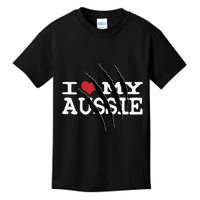 Funny Australian Shepherd I Love My Aussie Funny Aussie Kids T-Shirt