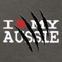 Funny Australian Shepherd I Love My Aussie Funny Aussie Cotton Canvas Backpack