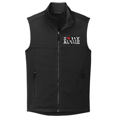 Funny Australian Shepherd I Love My Aussie Funny Aussie Collective Smooth Fleece Vest