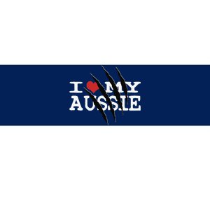 Funny Australian Shepherd I Love My Aussie Funny Aussie Bumper Sticker