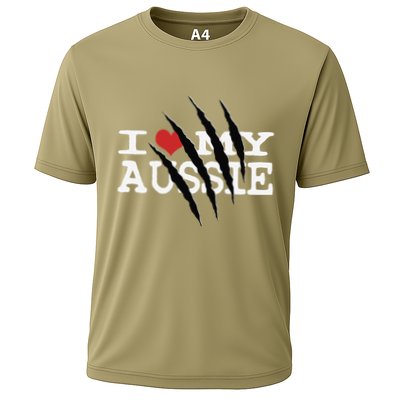 Funny Australian Shepherd I Love My Aussie Funny Aussie Performance Shirt