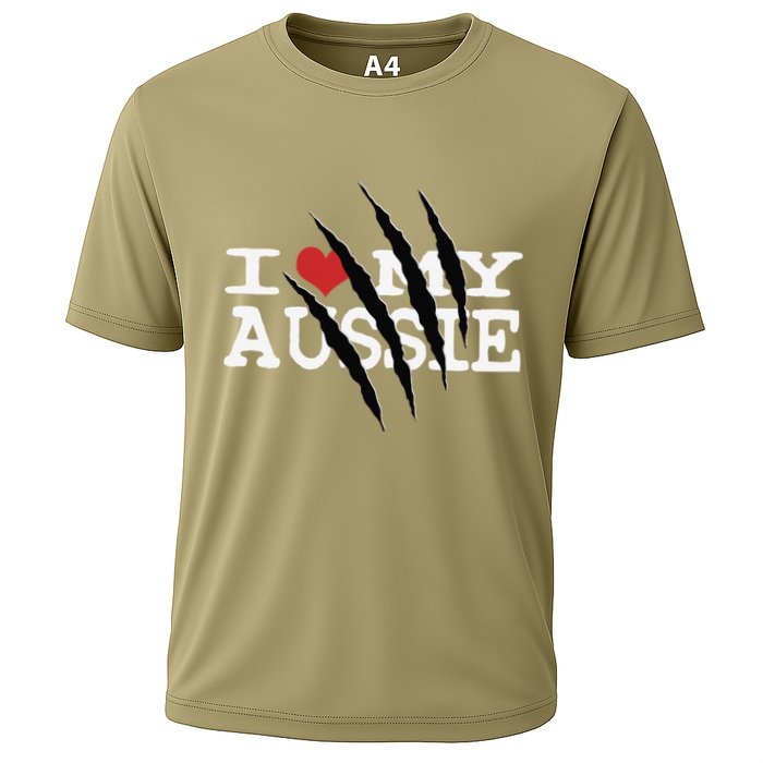 Funny Australian Shepherd I Love My Aussie Funny Aussie Performance Shirt