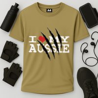 Funny Australian Shepherd I Love My Aussie Funny Aussie Performance Shirt