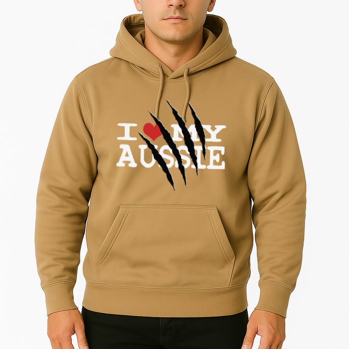Funny Australian Shepherd I Love My Aussie Funny Aussie Hoodie