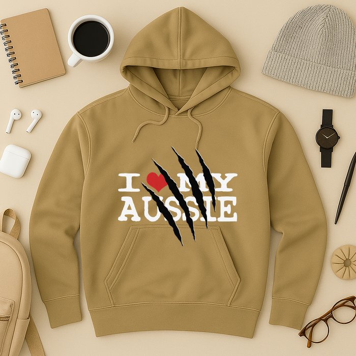 Funny Australian Shepherd I Love My Aussie Funny Aussie Hoodie