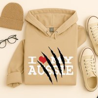 Funny Australian Shepherd I Love My Aussie Funny Aussie Hoodie