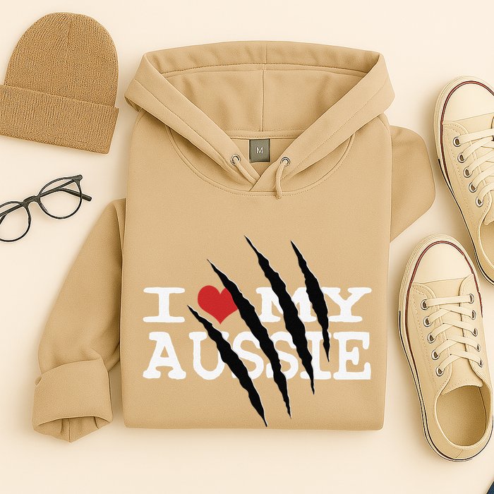 Funny Australian Shepherd I Love My Aussie Funny Aussie Hoodie