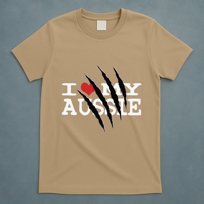 Funny Australian Shepherd I Love My Aussie Funny Aussie T-Shirt
