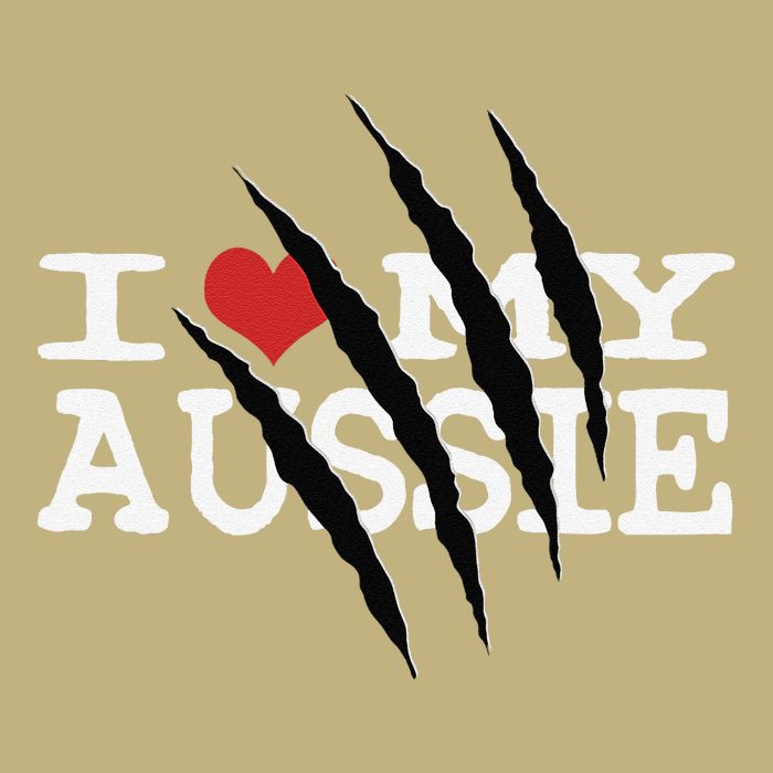 Funny Australian Shepherd I Love My Aussie Funny Aussie T-Shirt