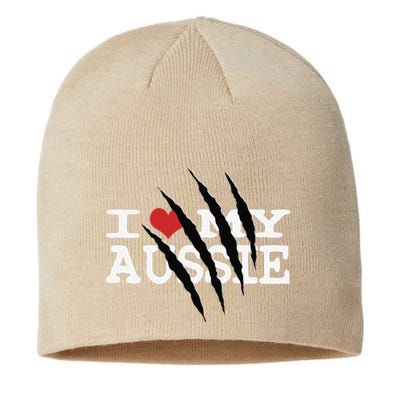 Funny Australian Shepherd I Love My Aussie Funny Aussie Sustainable Beanie