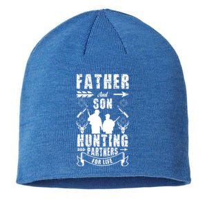 Father And Son Hunting Buddies Dad And Son Hunting Buddy Funny Gift Sustainable Beanie