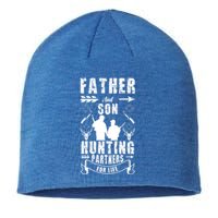 Father And Son Hunting Buddies Dad And Son Hunting Buddy Funny Gift Sustainable Beanie