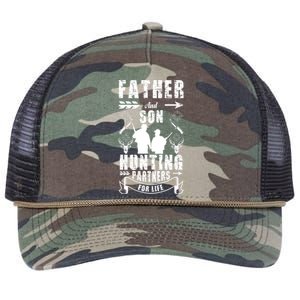 Father And Son Hunting Buddies Dad And Son Hunting Buddy Funny Gift Retro Rope Trucker Hat Cap