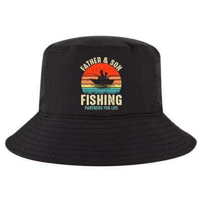 Father And Son Fishing Partner For Life Retro Matching Dad Cool Comfort Performance Bucket Hat