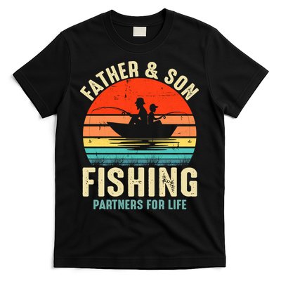 Father And Son Fishing Partner For Life Retro Matching Dad T-Shirt
