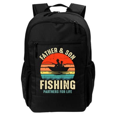 Father And Son Fishing Partner For Life Retro Matching Dad Backpack