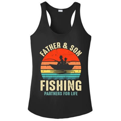 Father And Son Fishing Partner For Life Retro Matching Dad Ladies PosiCharge Competitor Racerback Tank