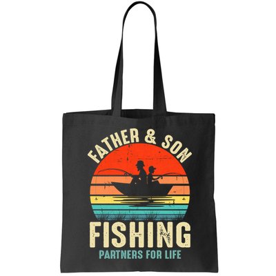 Father And Son Fishing Partner For Life Retro Matching Dad Bag